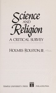 Science and religion : a critical survey /