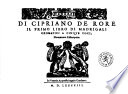 Il primo libro di madrigali cromatici : a cinque voci /