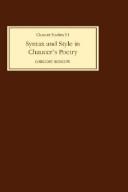 Syntax and style in Chaucer's poetry /