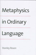 Metaphysics in ordinary language /