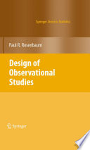 Design of observational studies /