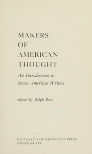 Makers of American thought : an introduction to seven American writers /