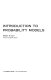 Introduction to probability models /