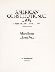 American constitutional law : cases and interpretation /