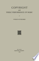 Copyright and public performance of music /
