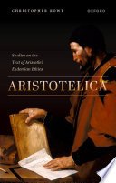 Aristotelica : studies on the text of Aristotle's Eudemian Ethics /