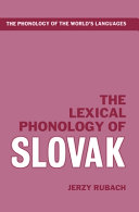 The lexical phonology of Slovak /