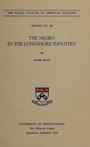 The Negro in the longshore industry /