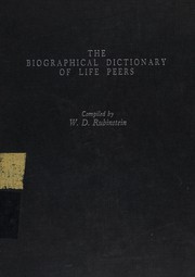 The biographical dictionary of life peers /