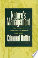 Nature's management : writings on landscape and reform, 1822-1859 /