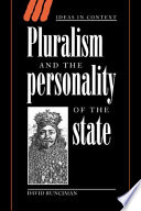 Pluralism and the personality of the state /