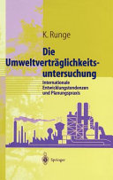 Umweltverträglichkeitsuntersuchung : internationale Entwicklungstendenzen und Planungspraxis /