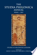 The Studia Philonica Annual XXXIII 2021 Studies in Hellenistic Judaism.