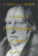 The self and its body in Hegel's Phenomenology of spirit /