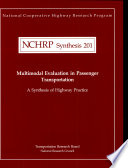 Multimodal evaluation of passenger transportation /