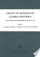 Essays in Honour of Jaakko Hintikka : On the Occasion of His Fiftieth Birthday on January 12, 1979 /