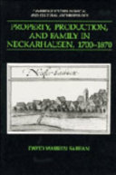 Property, production, and family in Neckarhausen, 1700-1870 /
