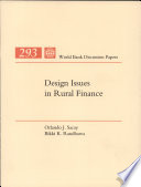 Design issues in rural finance /