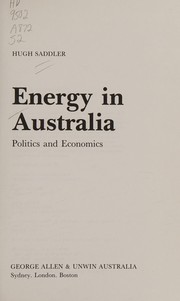 Energy in Australia : politics and economics /