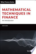 Mathematical techniques in finance : an introduction /