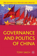 Governance and politics of China /