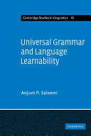 Universal grammar and language learnability /