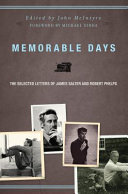 Memorable days : the selected letters of James Salter and Robert Phelps /
