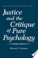 Justice and the Critique of Pure Psychology /