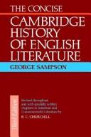 The concise Cambridge history of English literature.