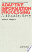 Adaptive Information Processing : An Introductory Survey /