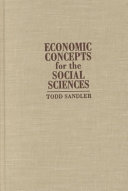 Economic concepts for the social sciences /