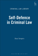 Self-defence in criminal law /