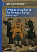 Living as an author in the romantic period /