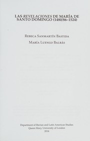 Las Revelaciones de Maria de Santo Domingo (1480/86-1524) /