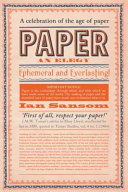 Paper : an elegy /