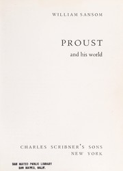 Proust and his world.