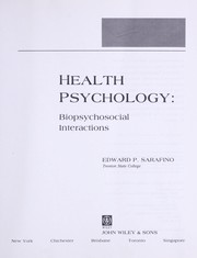 Health psychology : biopsychosocial interactions /