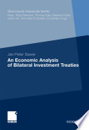 An economic analysis of bilateral investment treaties /