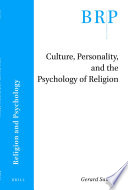 Culture, personality, and the psychology of religion /