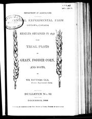 Results obtained in 1898 from trial plots of grain, fodder corn, and roots /