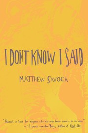 I don't know I said : a novel /