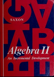 Algebra II : an incremental development /
