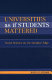 Universities as if students mattered : social science on the creative edge /