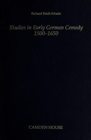 Studies in early German comedy, 1500-1650 /