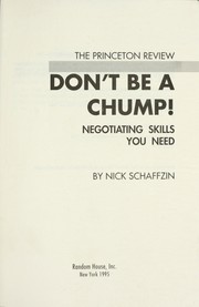 Don't be a chump! : negotiating skills you need /