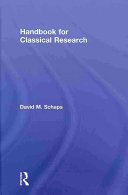 Handbook for classical research /