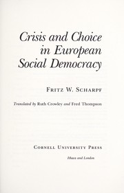 Crisis and choice in European social democracy /