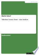 Nikolaus Lenau: Faust : eine Analyse /