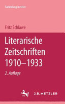 Literarische Zeitschriften : 1910-1933 /