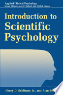 Introduction to scientific psychology /
